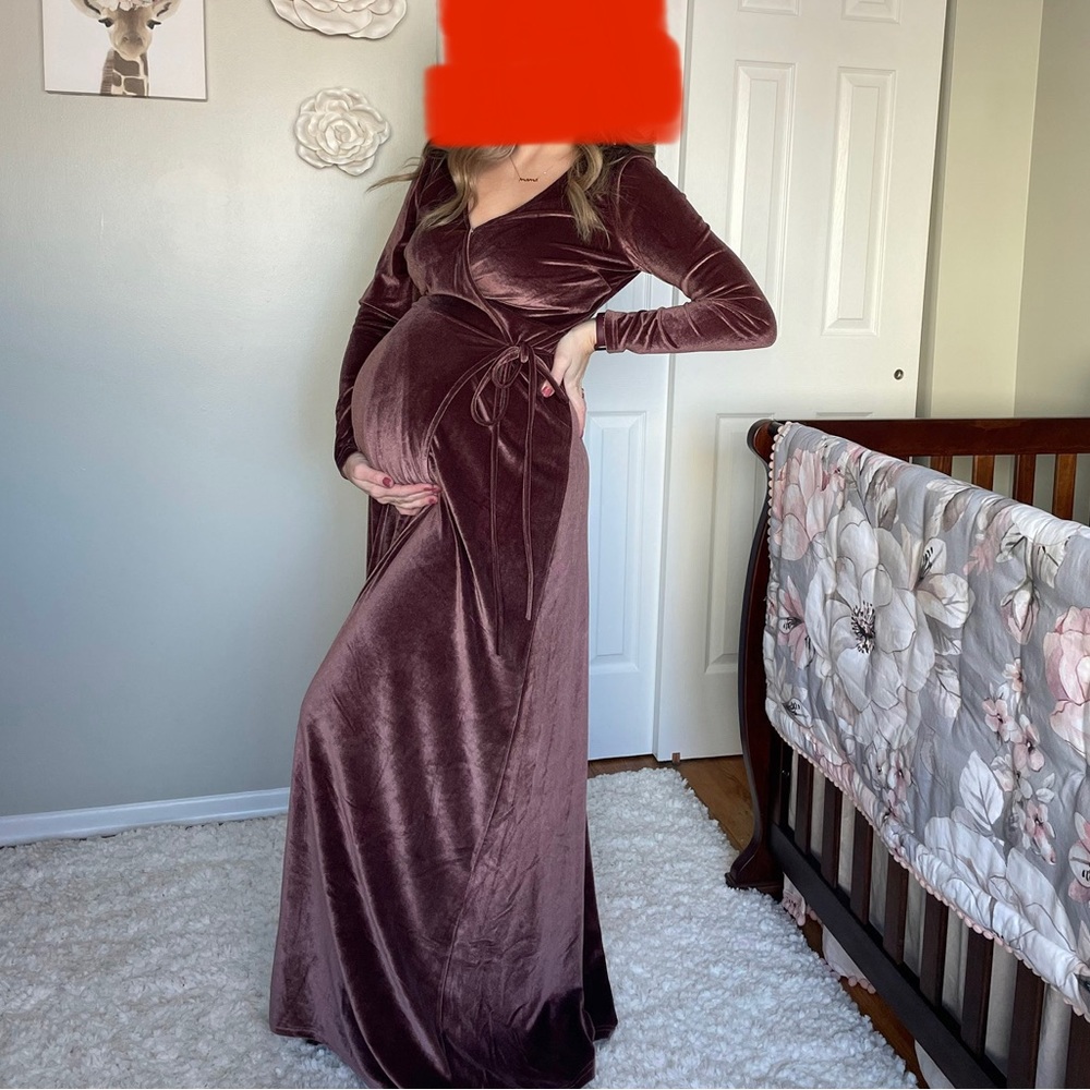 Baltic Born velvet wrap maxi dress (maternity friendly)